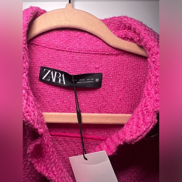 Zara Pink Button-Up Jacket - Picture 5 of 5
